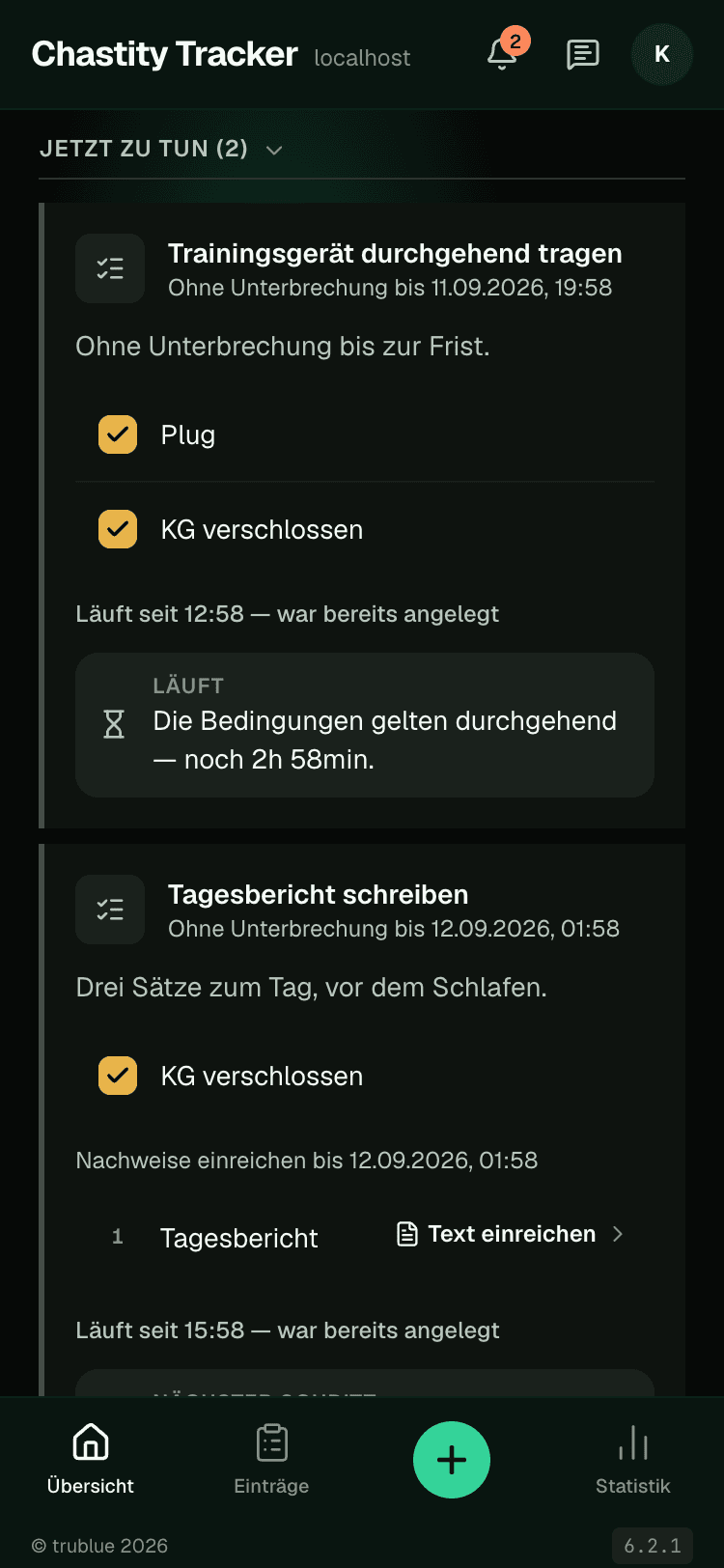 Aufgaben — Bedingungen über eine Frist halten